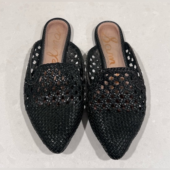 Womens Sam Edelman Navya Woven black mule shoes size 6.5 - Picture 2 of 3